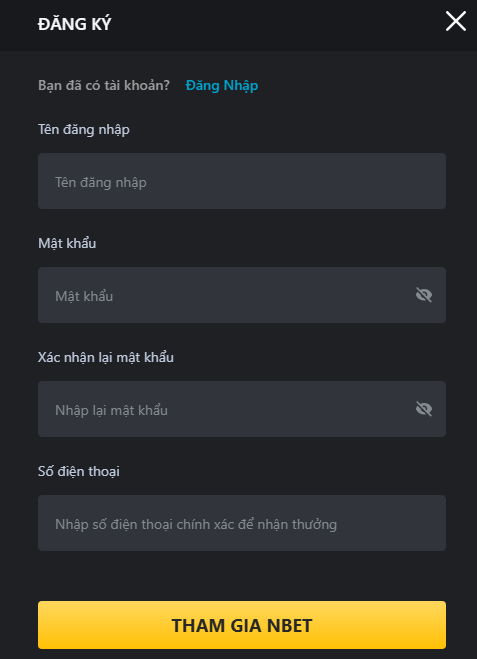 Quy trình tham gia NBET cá cược đơn giản và nhanh